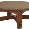 Commemorative Coffee Table with Leather Top