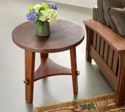 Copper-Top Side Table