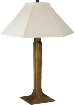 Corbel Base Table Lamp with Linen Shade