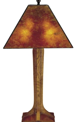 Corbel Base Table Lamp with Mica Shade