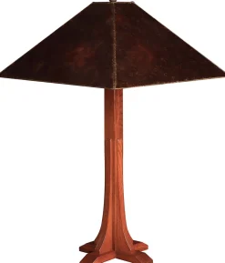 Cross Base Table Lamp with Mica Shade