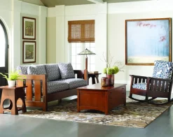 Harvey Ellis Rectangular Storage Cocktail Table