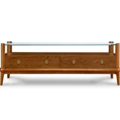 Martine Glass-Top Cocktail Table