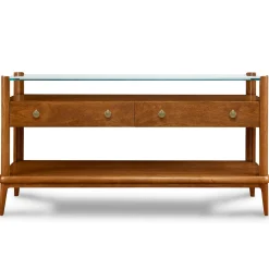 Martine Glass-Top Console Table