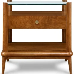 Martine Glass-Top End Table
