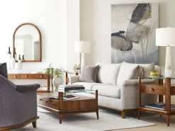 Martine Glass-Top End Table