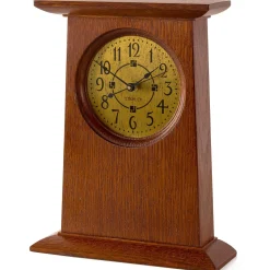 Mission Oak Mantel Clock