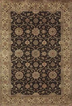 Mughal Silk Rug - Black