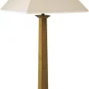 Square Base Table Lamp with Linen Shade