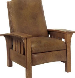 Straight Back Bow Arm Morris Manual Recliner