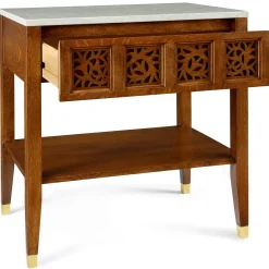 Surrey Hills Open Nightstand, Stone Top