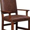 Tall-Back Upholstered Arm Chair