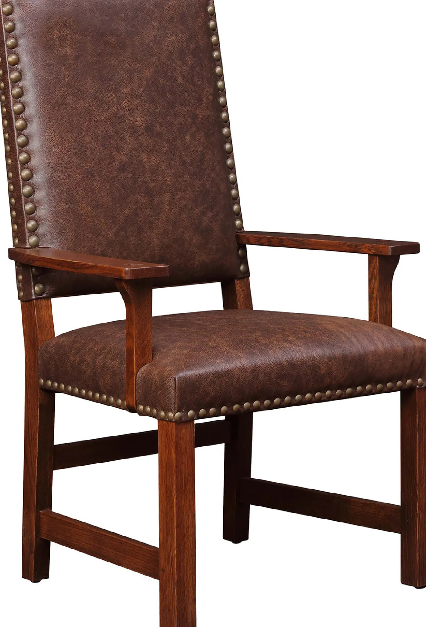 Tall-Back Upholstered Arm Chair