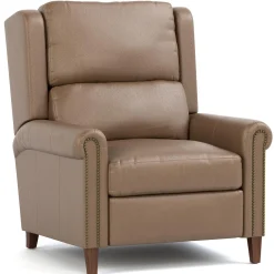 Woodlands Small Roll Arm Power Recliner with Nails