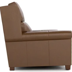 Woodlands Small Roll Arm Motion Sofa with Nails