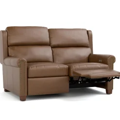 Woodlands Small Roll Arm Motion Loveseat with Nails