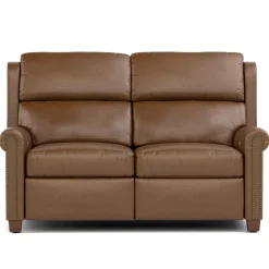Woodlands Small Roll Arm Motion Loveseat with Nails
